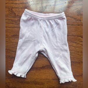 Light Pink Ruffle Hem Baby Leggings